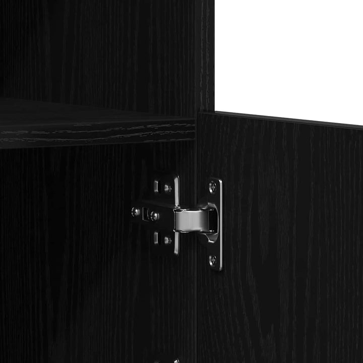LED Sideboard Sort eg 41 x 37 x 67 cm Konstrueret træ