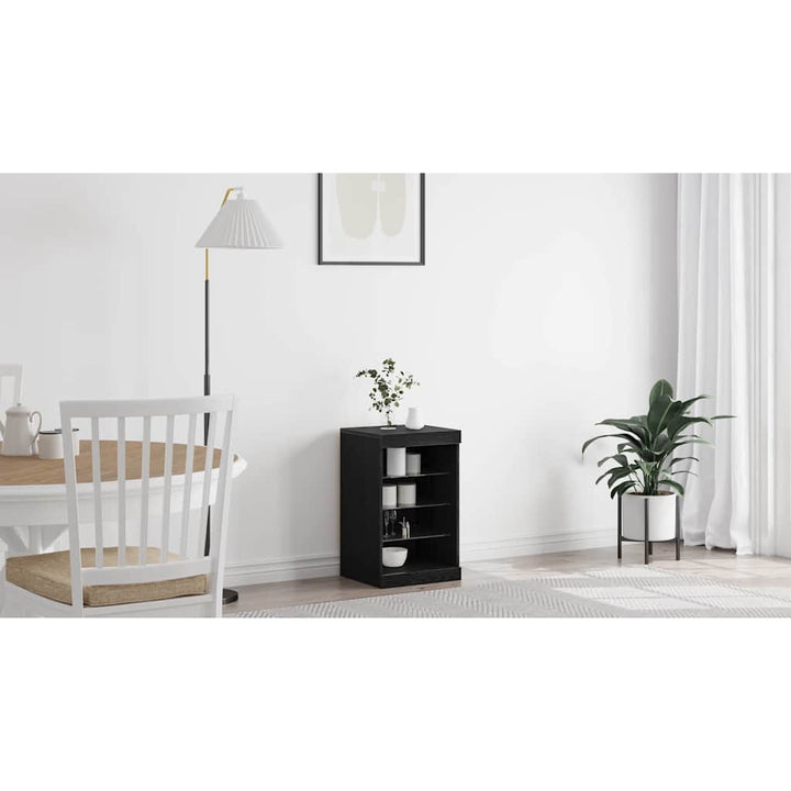 LED Sideboard Sort eg 41 x 37 x 67 cm Konstrueret træ