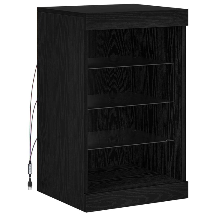 LED Sideboard Sort eg 41 x 37 x 67 cm Konstrueret træ