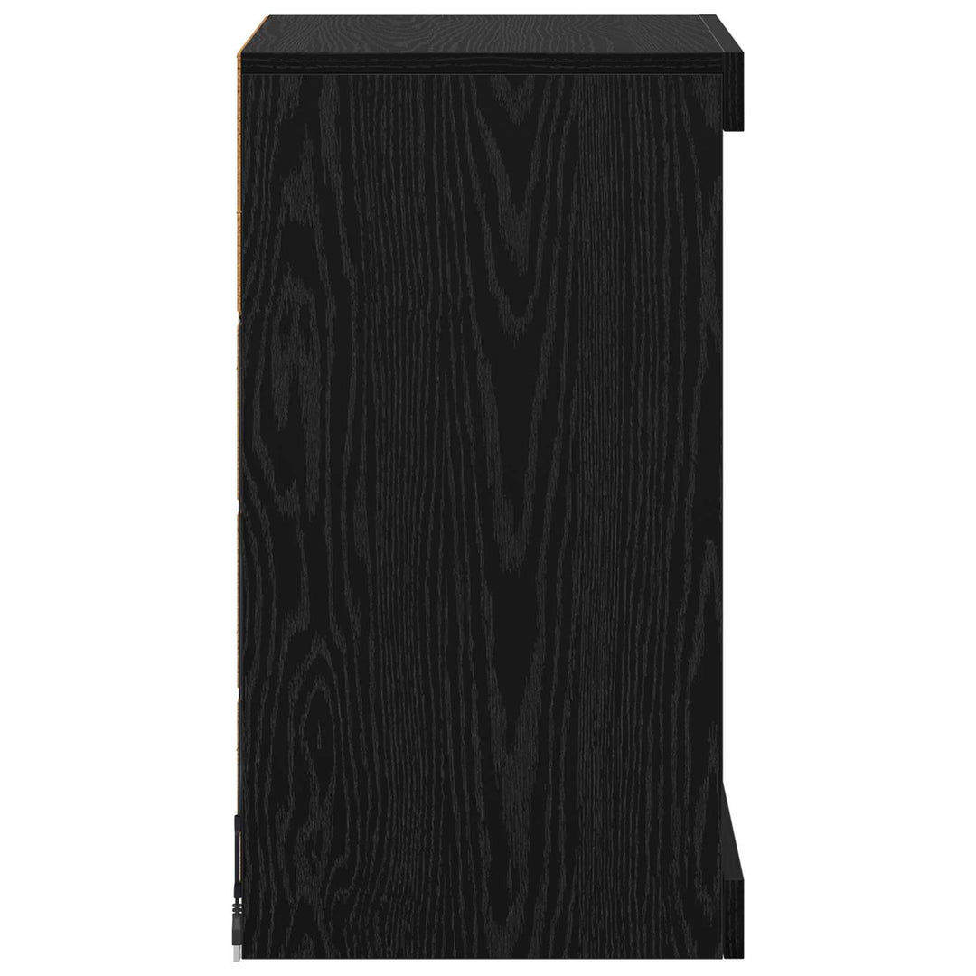 LED Sideboard Sort eg 41 x 37 x 67 cm Konstrueret træ