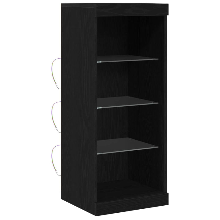 LED Sideboard Sort eg 41 x 37 x 100 cm Konstrueret træ