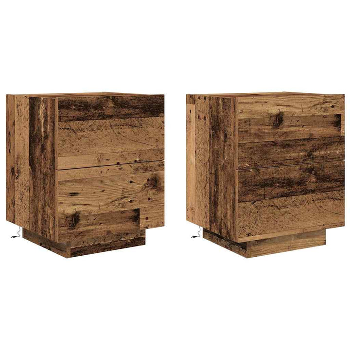 Natskab 2 pcs Gammelt træ 45 x 40 x 55 cm Konstrueret træ