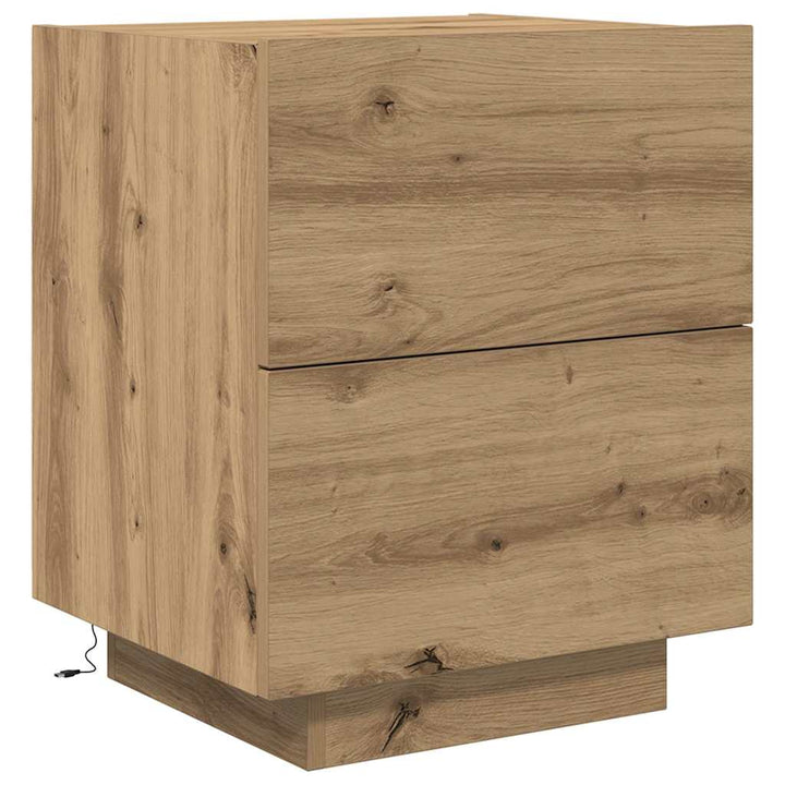 Natskab 2 pcs Artisan Egetræ 45 x 40 x 55 cm Konstrueret træ
