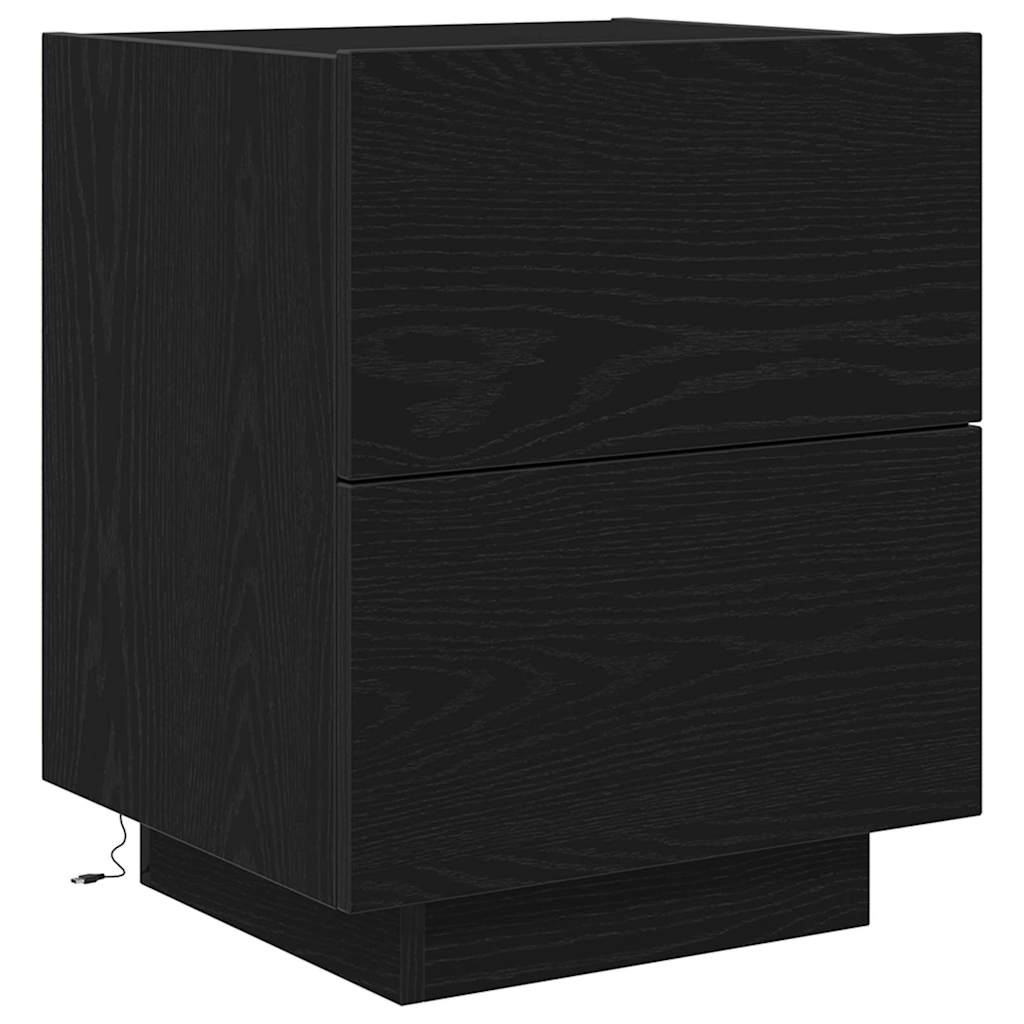Natskab 2 pcs Sort eg 45 x 40 x 55 cm Konstrueret træ