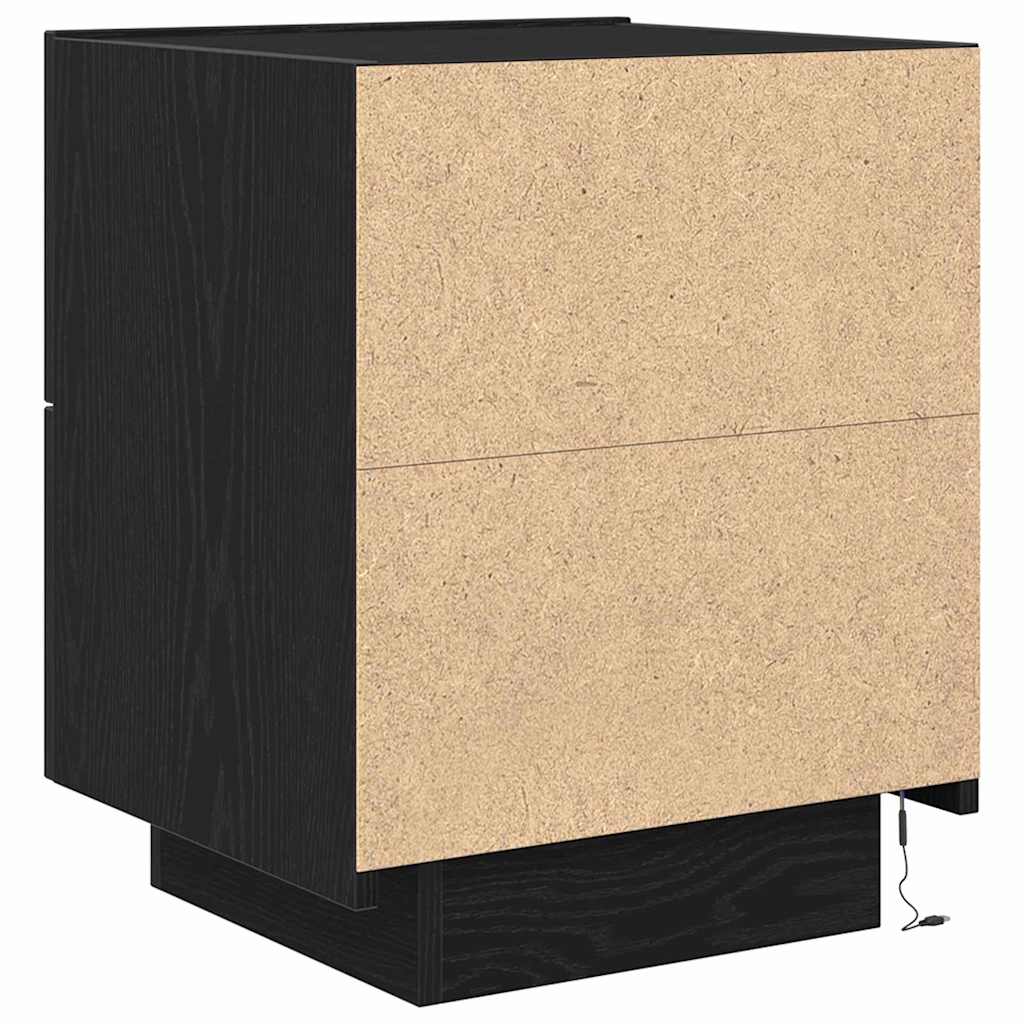 Natskab 2 pcs Sort eg 45 x 40 x 55 cm Konstrueret træ