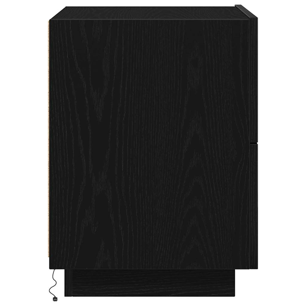 Natskab 2 pcs Sort eg 45 x 40 x 55 cm Konstrueret træ