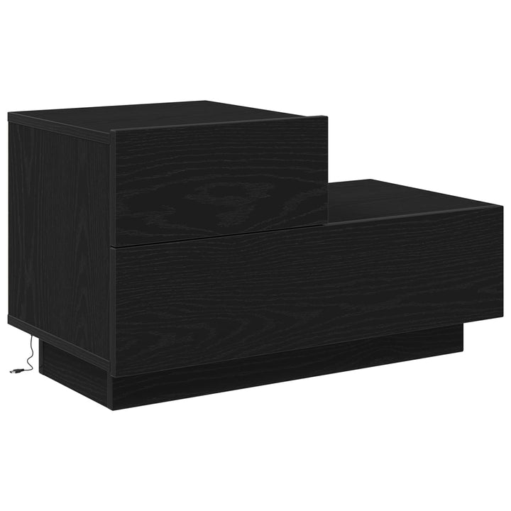 Natskab med skuffe Sort eg 70 x 36 x 40,5 cm Konstrueret træ