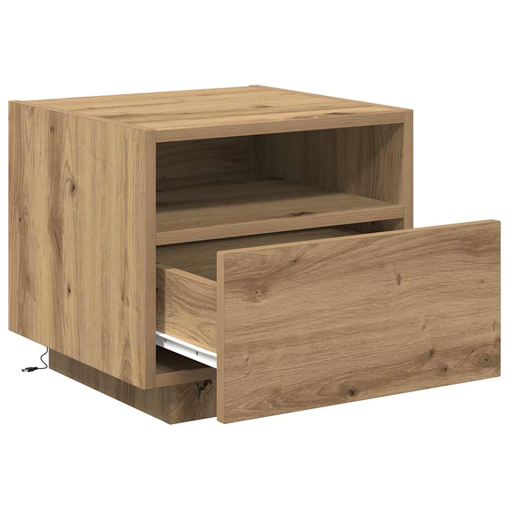 Natskab 2 pcs Artisan Egetræ 40 x 39 x 37 cm Konstrueret træ
