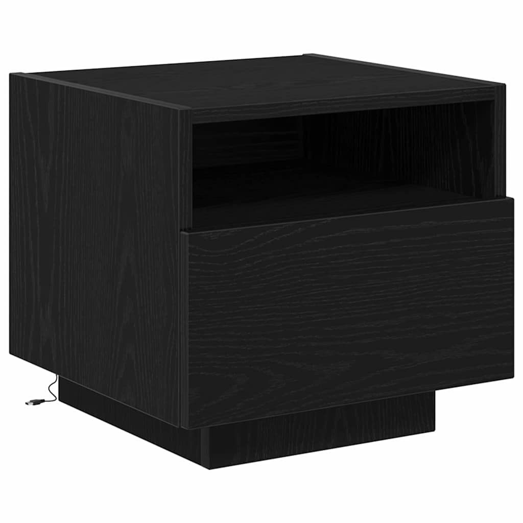 Natskab 2 pcs Sort eg 40 x 39 x 37 cm Konstrueret træ