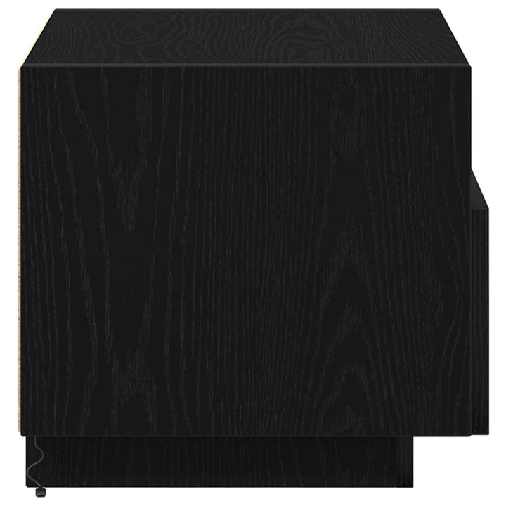 Natskab 2 pcs Sort eg 40 x 39 x 37 cm Konstrueret træ