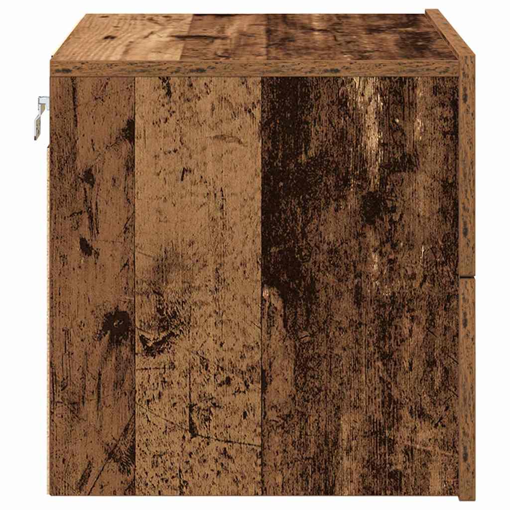 Natskab med skuffe Gammelt træ 50 x 39 x 41 cm Konstrueret træ