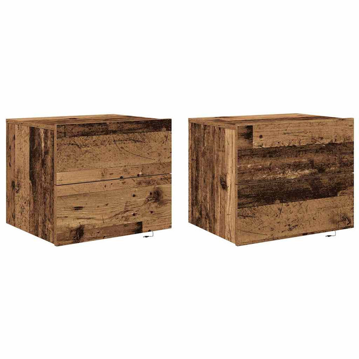 Natskab 2 pcs Gammelt træ 50 x 39 x 41 cm Konstrueret træ
