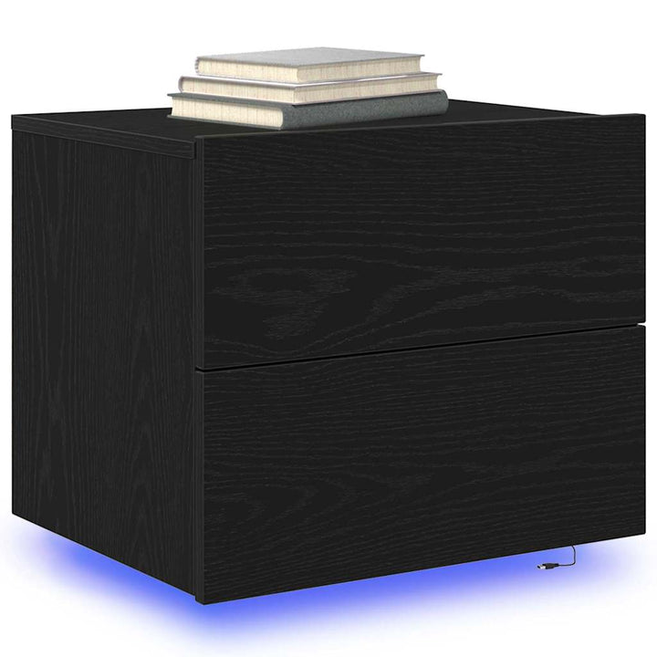 Natskab med skuffe Sort eg 50 x 39 x 41 cm Konstrueret træ