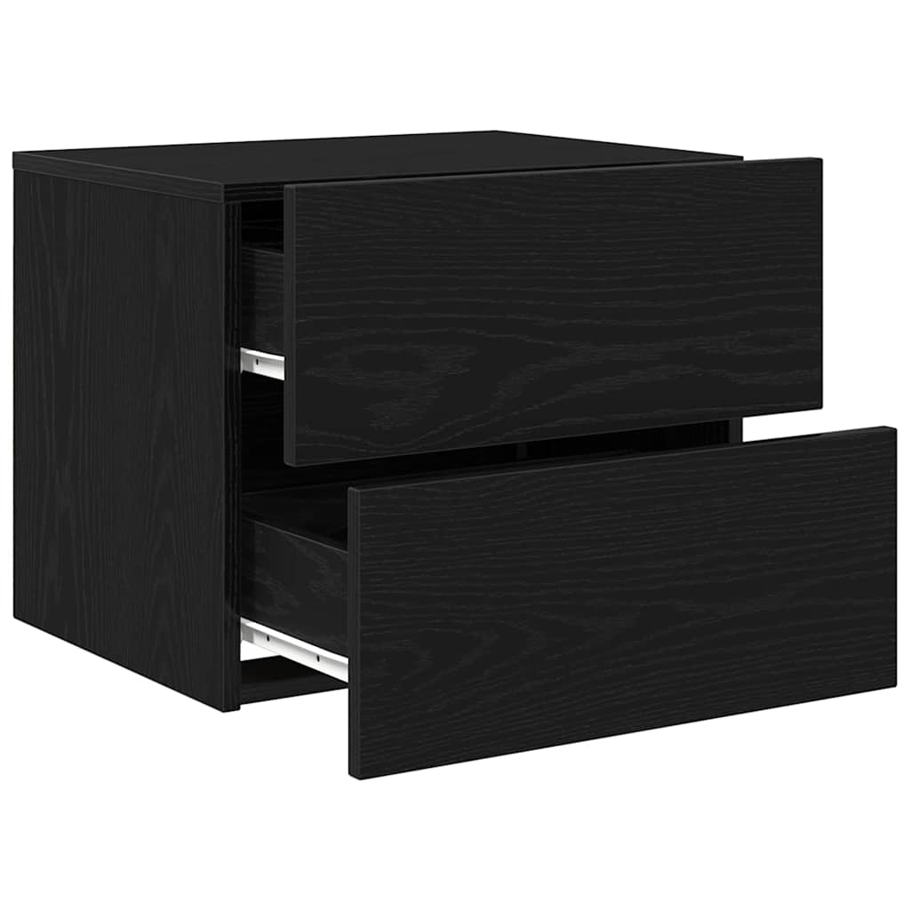 Natskab 2 pcs Sort eg 50 x 39 x 41 cm Konstrueret træ
