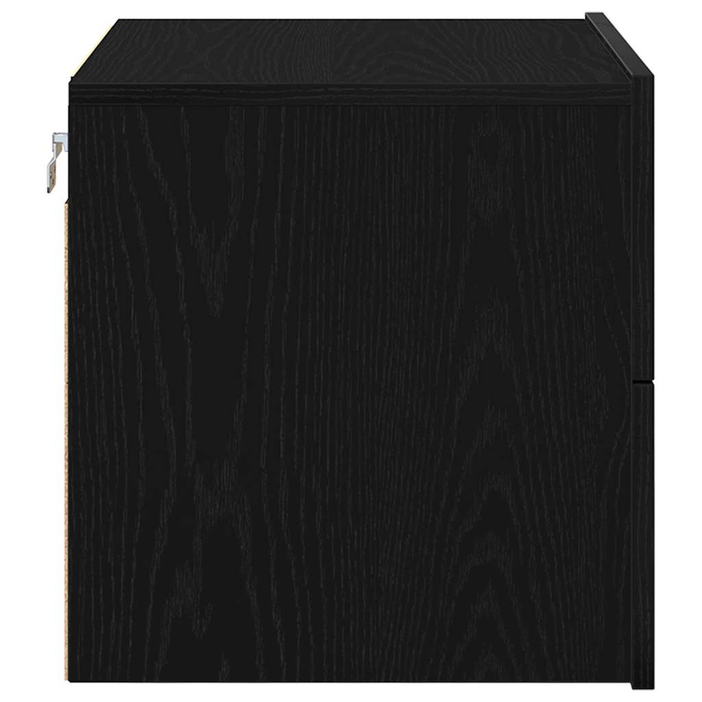Natskab 2 pcs Sort eg 50 x 39 x 41 cm Konstrueret træ