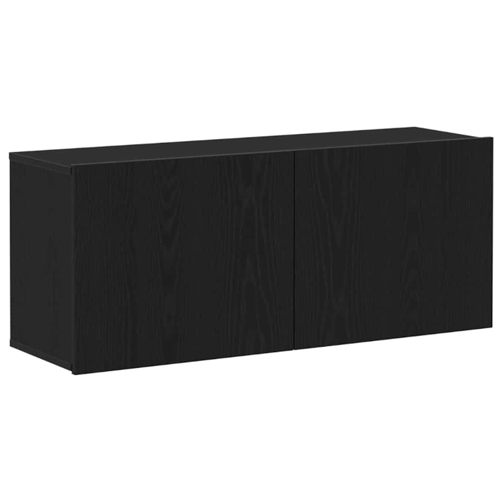 TV-møbelsæt 100 x 30 x 41 cm Sort eg Konstrueret træ