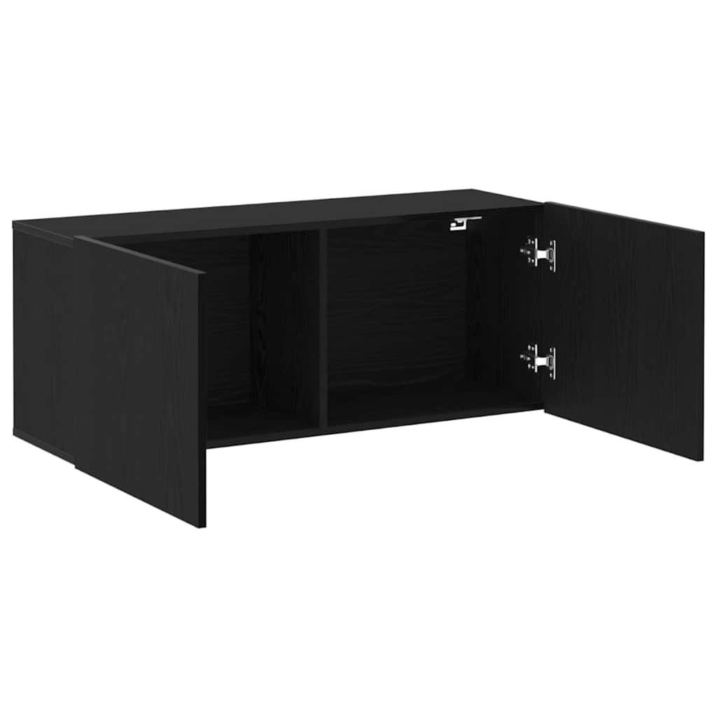TV-møbelsæt 100 x 30 x 41 cm Sort eg Konstrueret træ