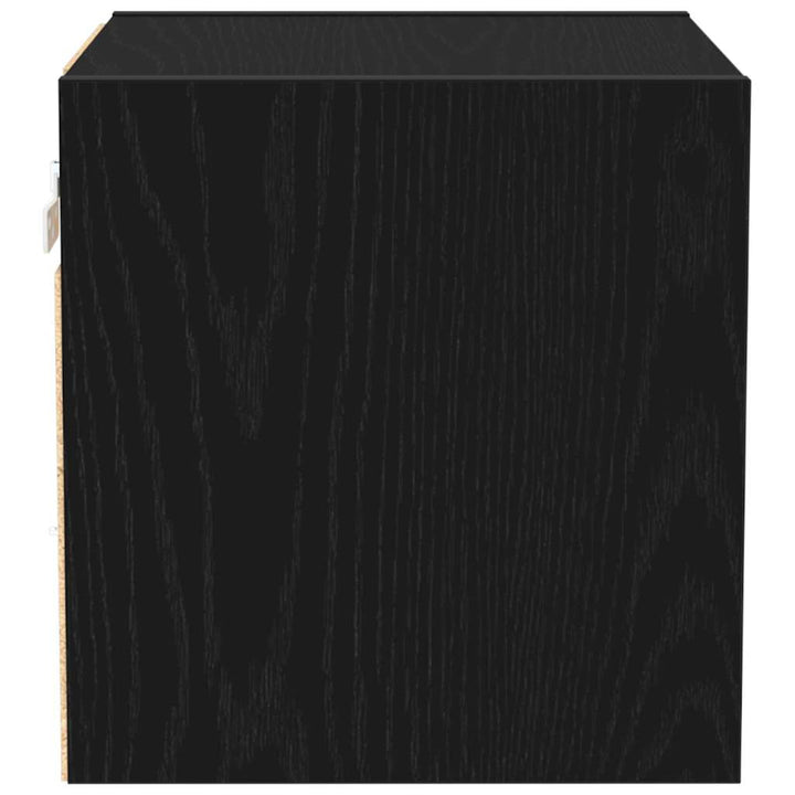 LED Væghylde Bedside Cabinet Sort 30 x 28,5 x 30 cm