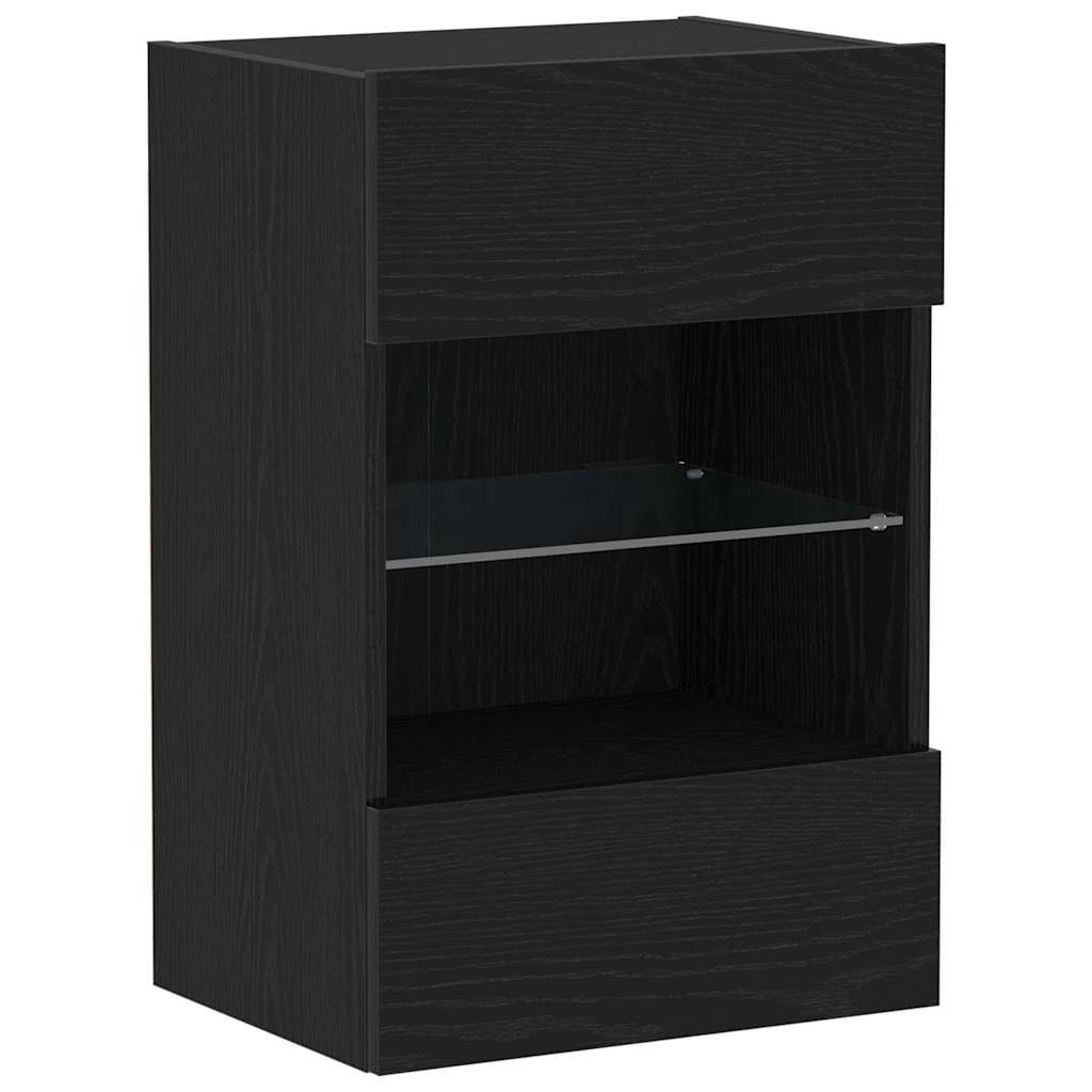 TV-møbelsæt Vægmonteret Sort 40 x 30 x 60,5 cm Konstrueret træ