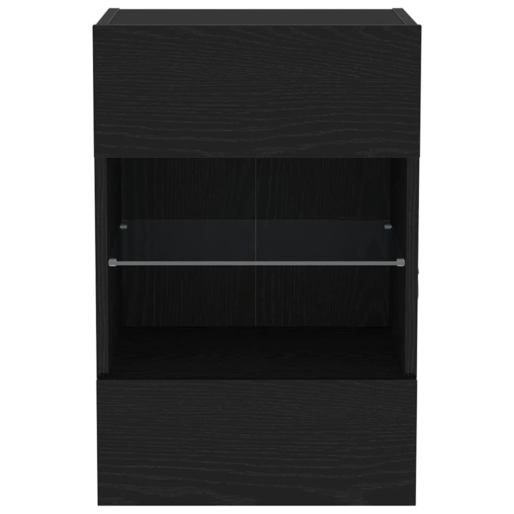 TV-møbelsæt 2 pcs Sort 40 x 30 x 60,5 cm Konstrueret træ