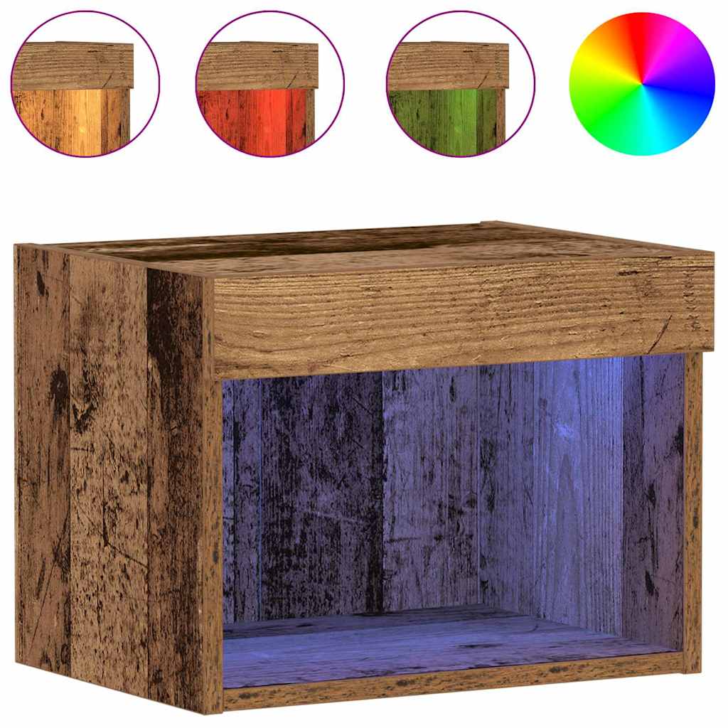 TV-møbelsæt 2 pcs Gammelt træ 40 x 30 x 30 cm Konstrueret træ