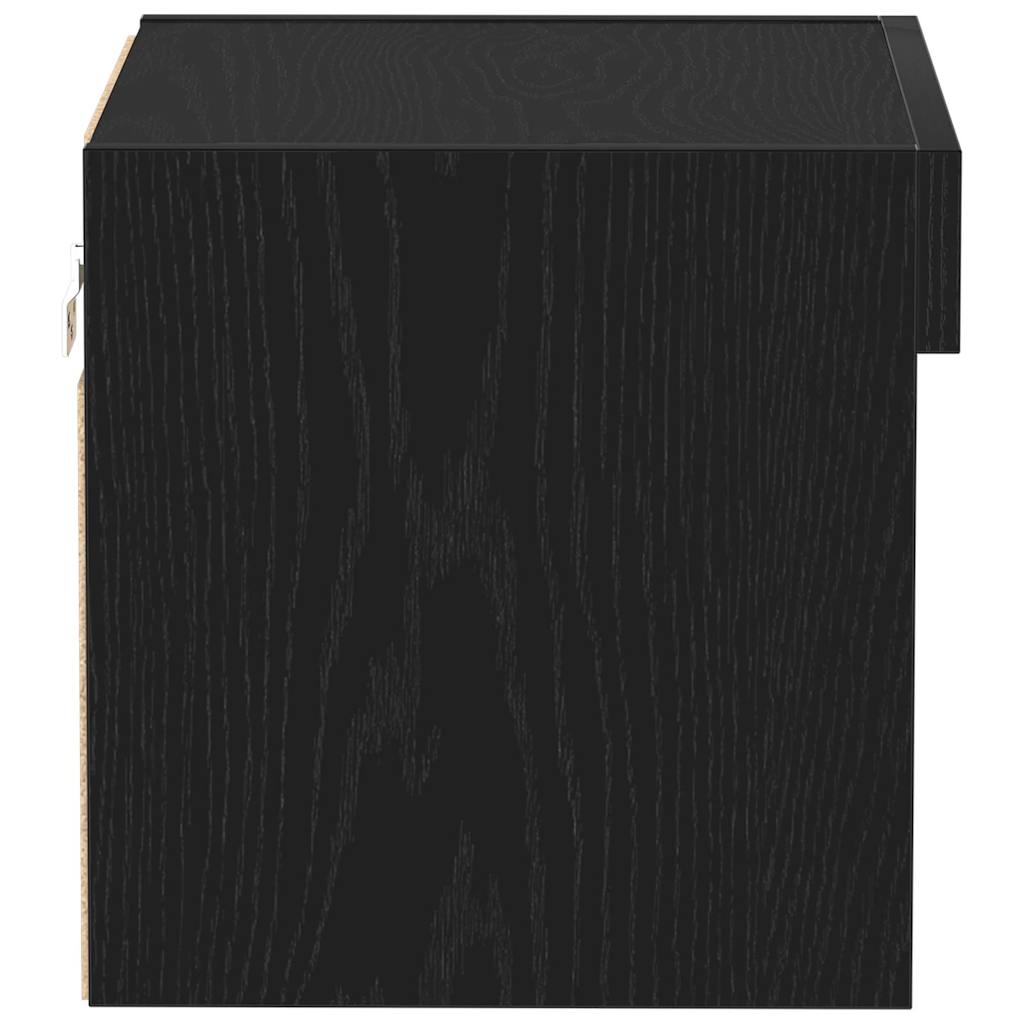 TV-møbelsæt 2 pcs Sort eg 40 x 30 x 30 cm Konstrueret træ