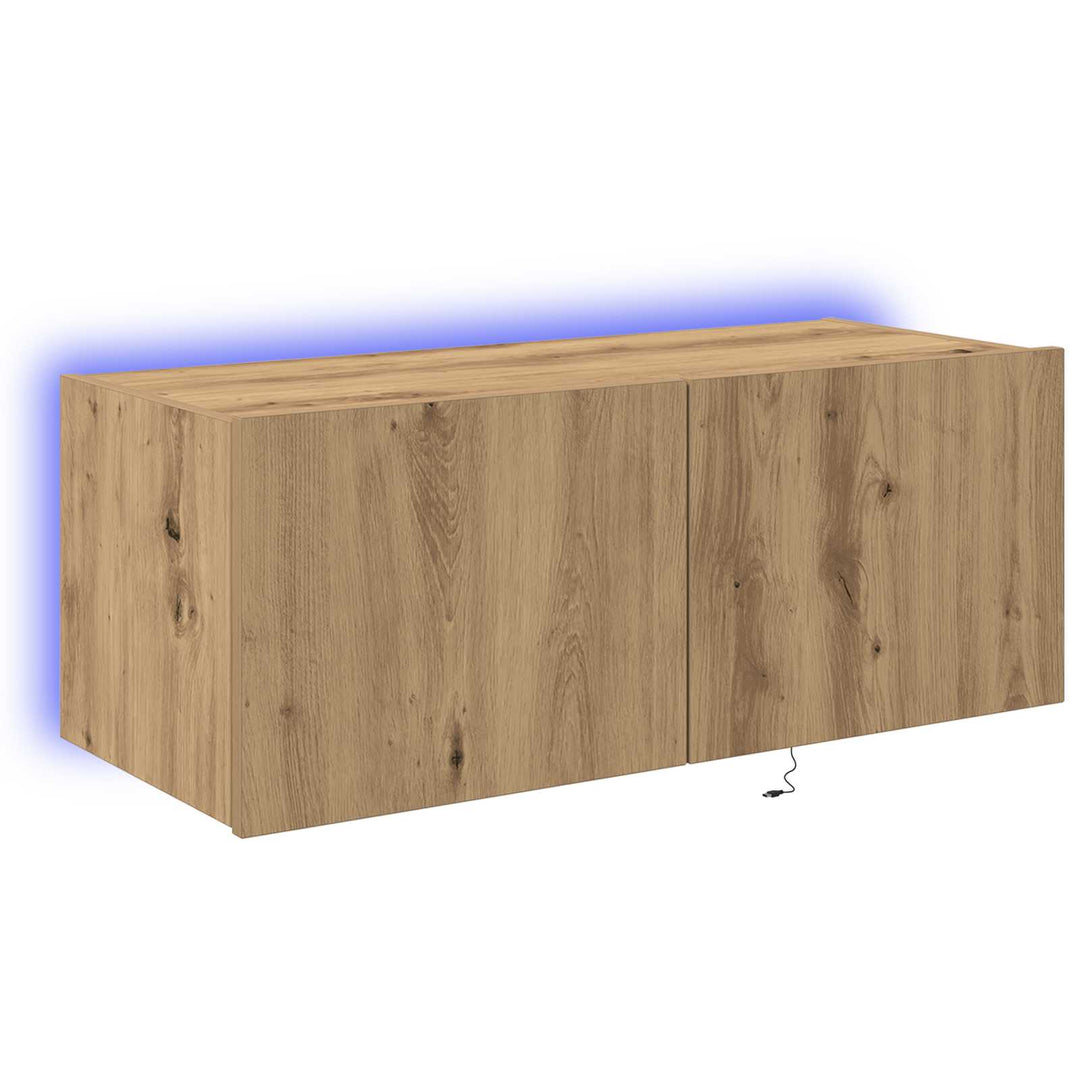TV vægskab Artisan Egetræ 80 x 35 x 31 cm Konstrueret træ