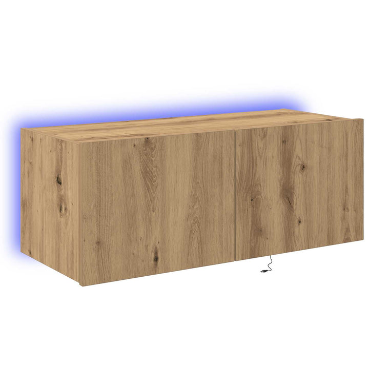TV vægskab Artisan Egetræ 80 x 35 x 31 cm Konstrueret træ