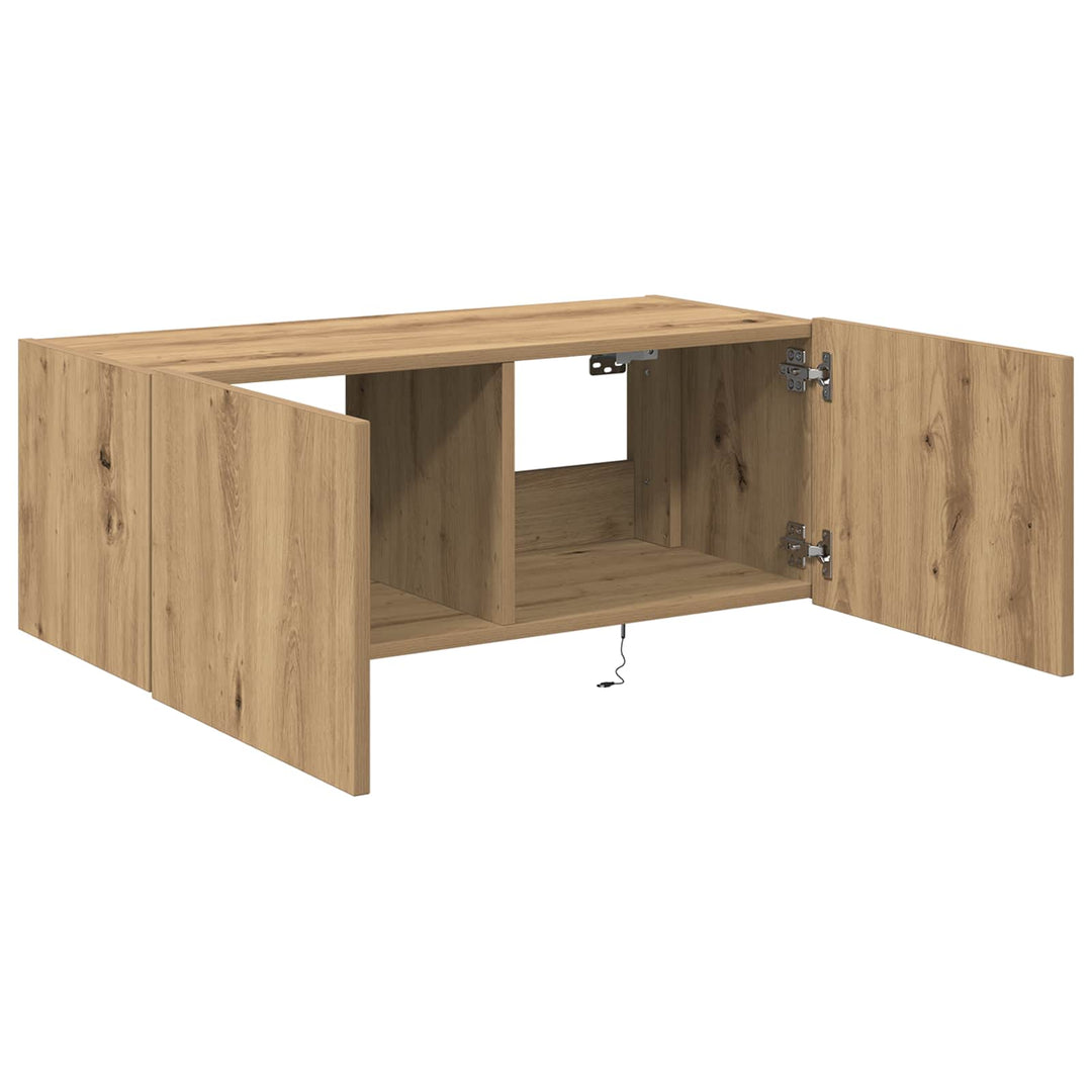 TV vægskab Artisan Egetræ 80 x 35 x 31 cm Konstrueret træ