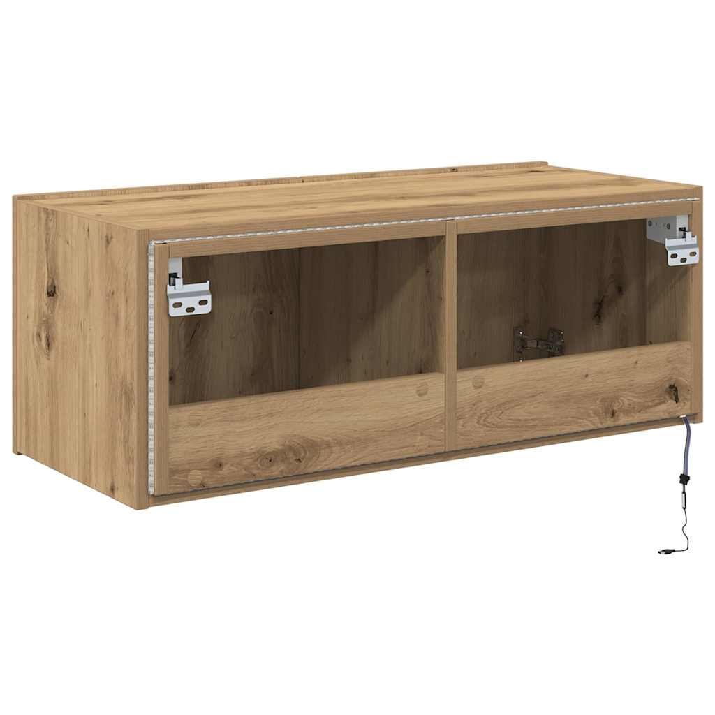 TV vægskab Artisan Egetræ 80 x 35 x 31 cm Konstrueret træ