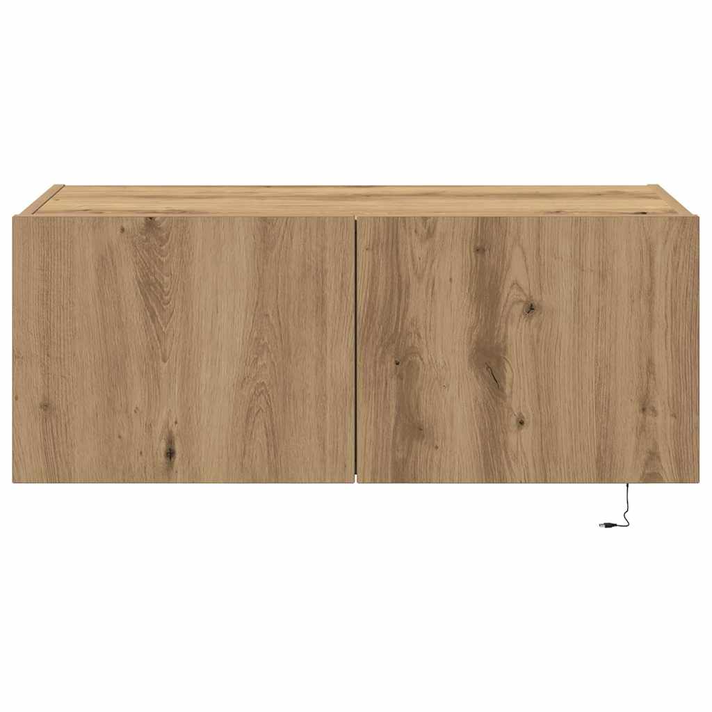 TV vægskab Artisan Egetræ 80 x 35 x 31 cm Konstrueret træ