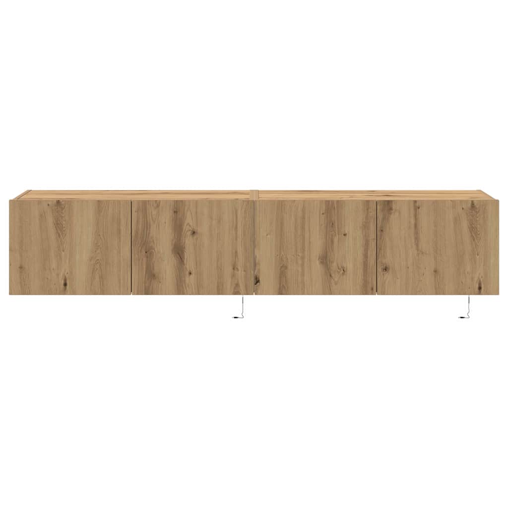 TV vægskab 2 pcs Artisan Egetræ 80 x 35 x 31 cm Konstrueret træ
