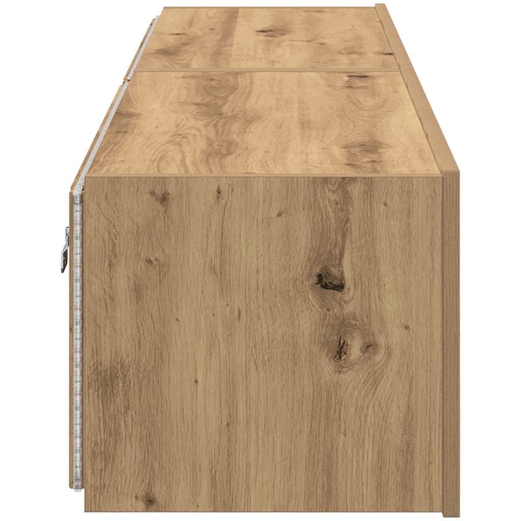 TV vægskab 2 pcs Artisan Egetræ 80 x 35 x 31 cm Konstrueret træ