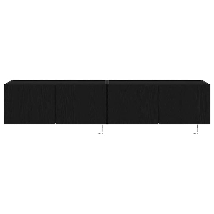 TV vægskab 2 pcs Sort eg 80 x 35 x 31 cm Konstrueret træ