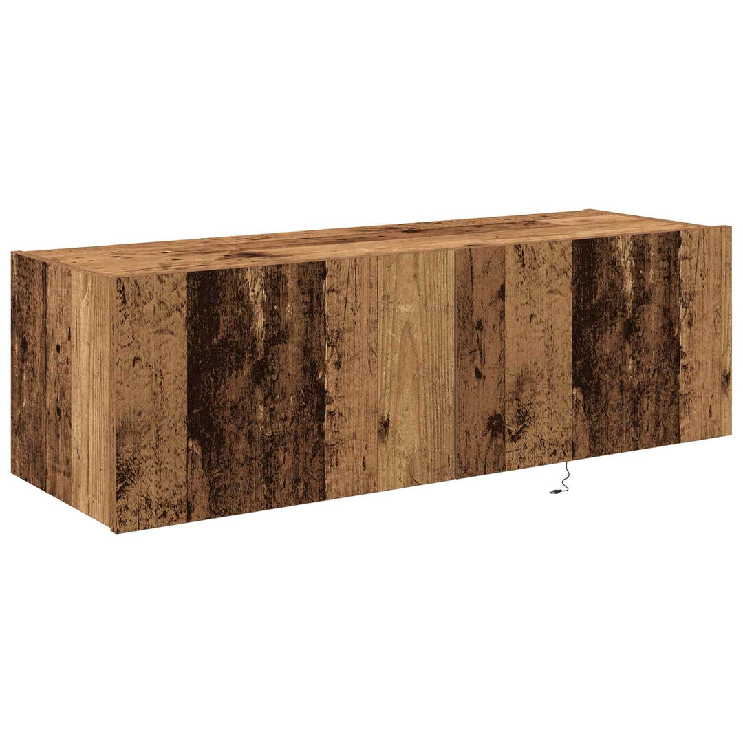 TV vægskab 2 pcs Gammelt træ 100 x 35 x 31 cm Konstrueret træ