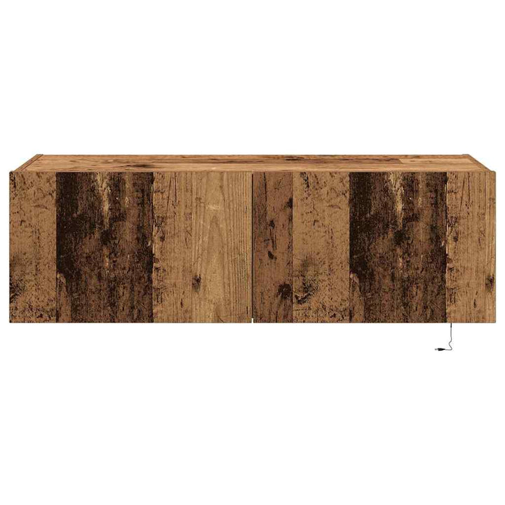TV vægskab 2 pcs Gammelt træ 100 x 35 x 31 cm Konstrueret træ