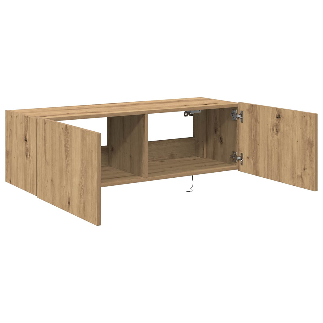 TV vægskab Artisan Egetræ 100 x 35 x 31 cm Konstrueret træ
