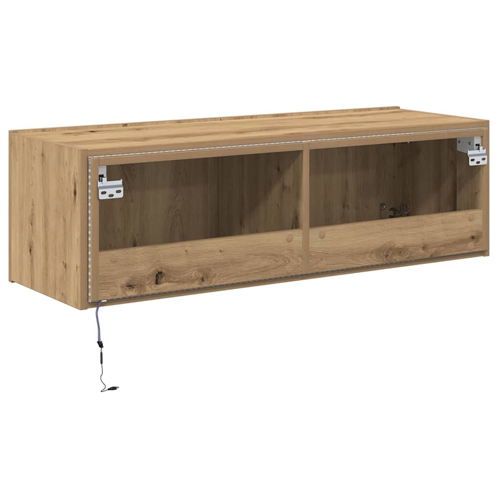 TV vægskab Artisan Egetræ 100 x 35 x 31 cm Konstrueret træ