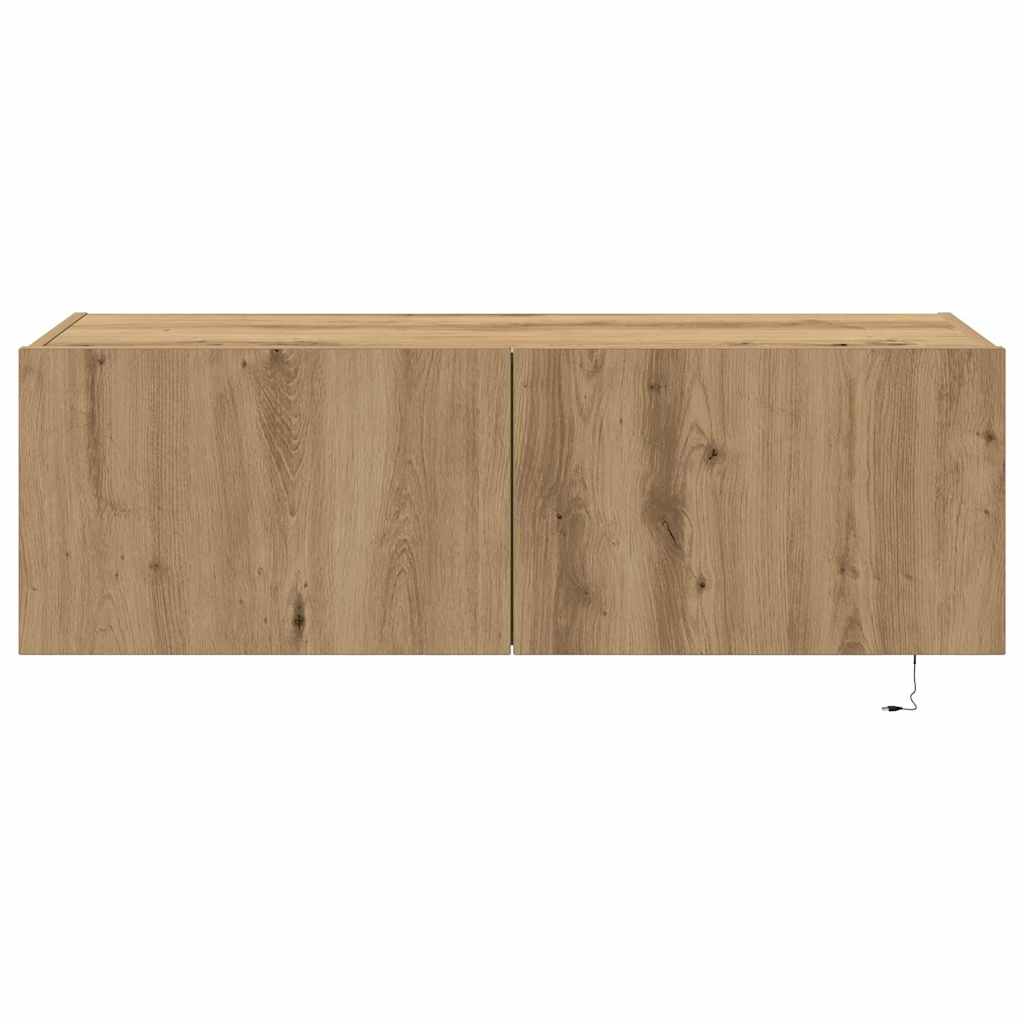 TV vægskab Artisan Egetræ 100 x 35 x 31 cm Konstrueret træ