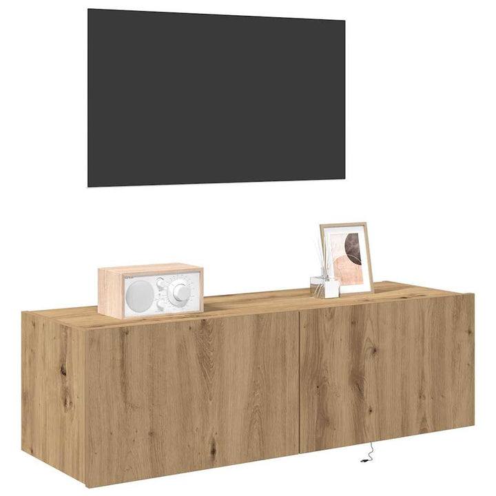 TV vægskab Artisan Egetræ 100 x 35 x 31 cm Konstrueret træ