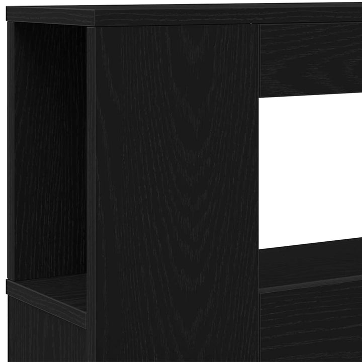 LED sengegavl Sort eg 120 x 18,5 x 103,5 cm Konstrueret træ