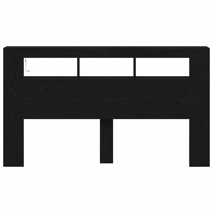 LED sengegavl Sort eg 180 x 18,5 x 103,5 cm Konstrueret træ