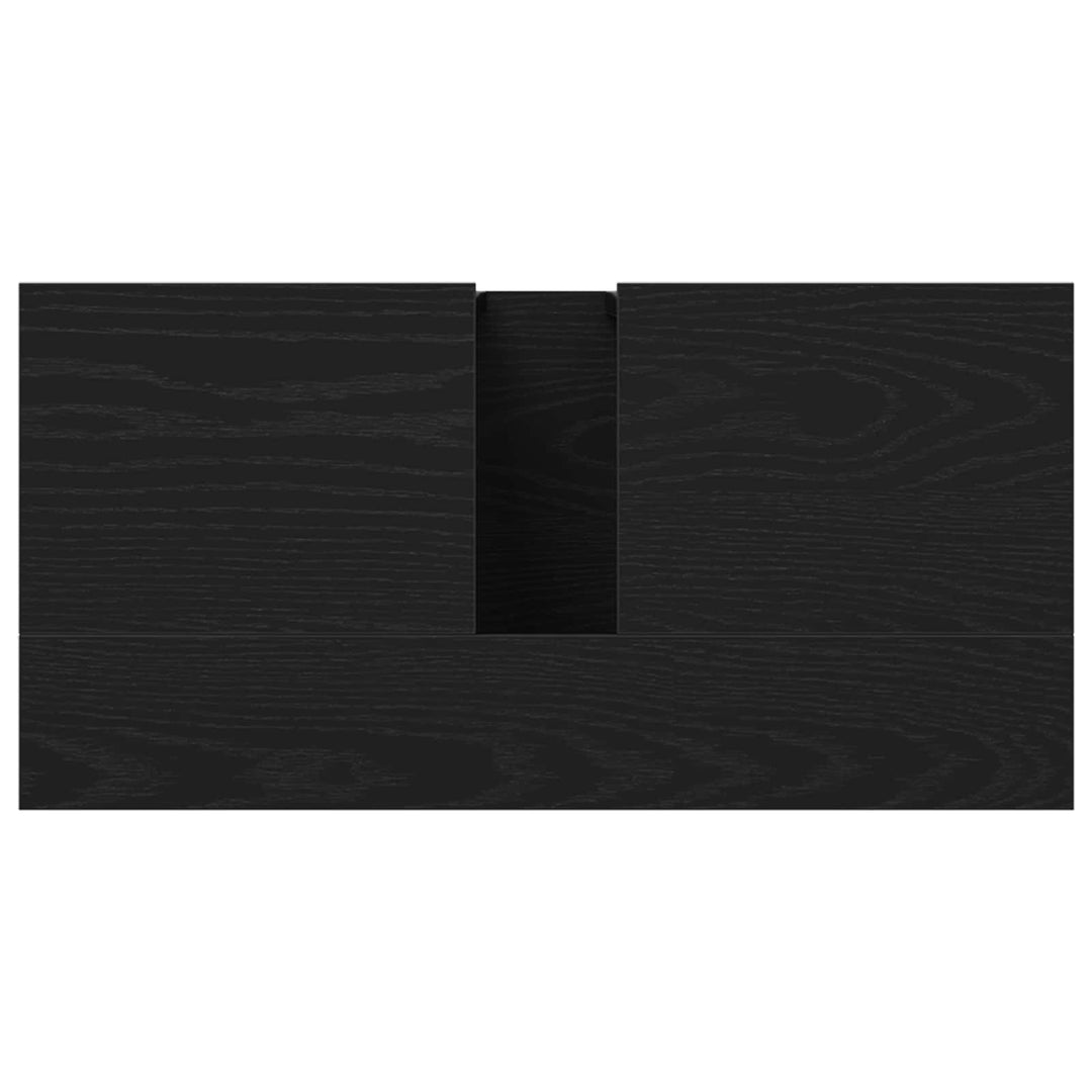 Badeværelsesskabsunder Sort eg 60 x 30 x 60 cm Konstrueret træ