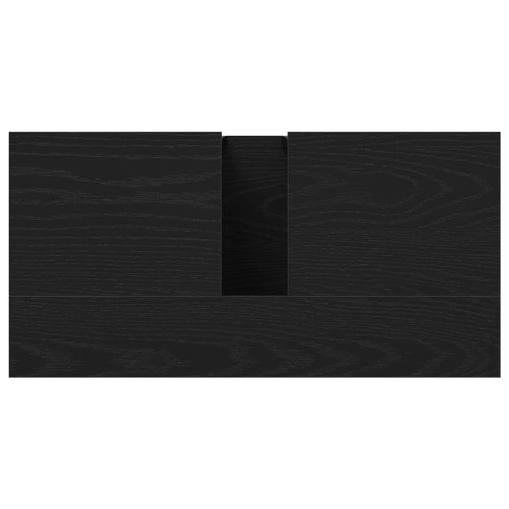 Badeværelsesskabsunder Sort eg 60 x 30 x 60 cm Konstrueret træ