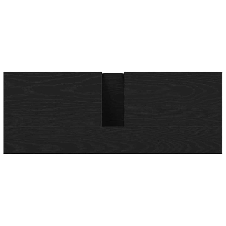 Badeværelsesskabsunder Sort eg 80 x 30 x 60 cm Konstrueret træ