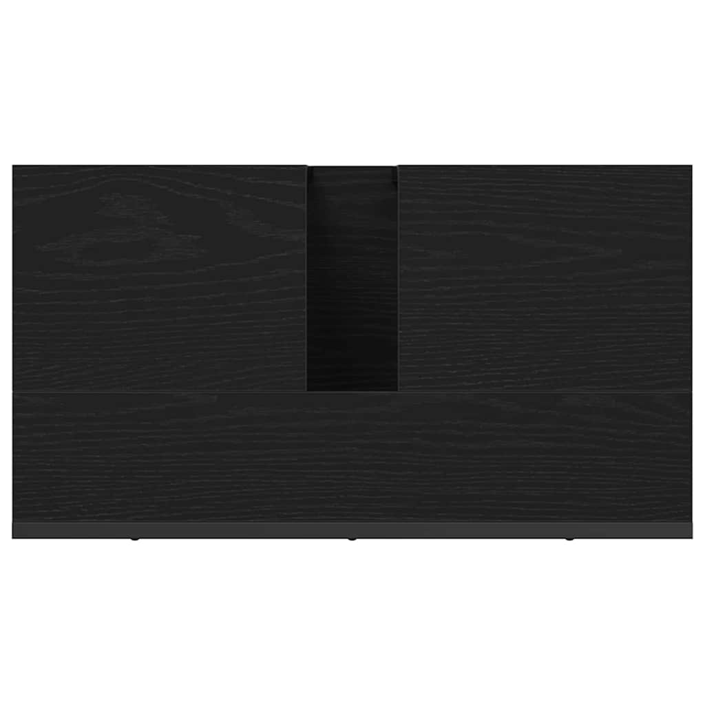 Badeværelsesskabsunder Sort eg 60 x 30 x 60 cm Konstrueret træ