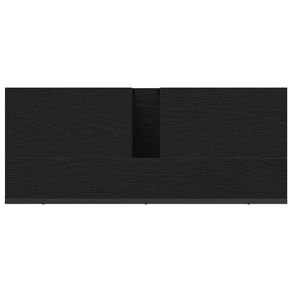 Badeværelsesskabsunder Sort eg 80 x 30 x 60 cm Konstrueret træ