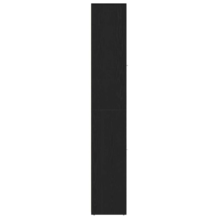 badeværelsesskab 30x30x183,5 cm konstrueret træ sort-eg