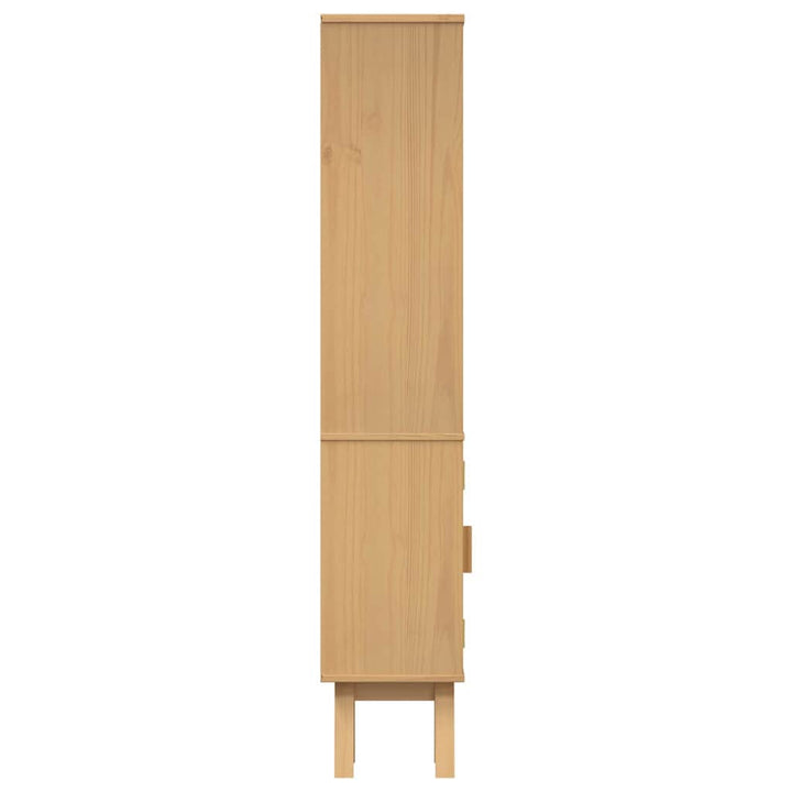 Badeværelsesskab Olden Brun 35 x 30 x 159 cm Massivt fyrretræ