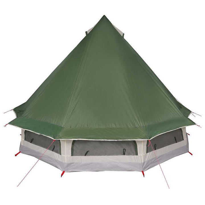 Tipi telt med tag med opbevaring Grøn 404 x 370 x 270 cm taft